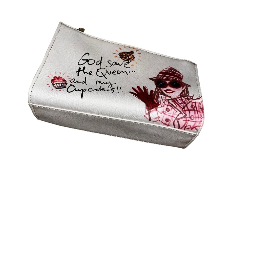 Izak New York god save the queen and my cupcakes bag purse pouch